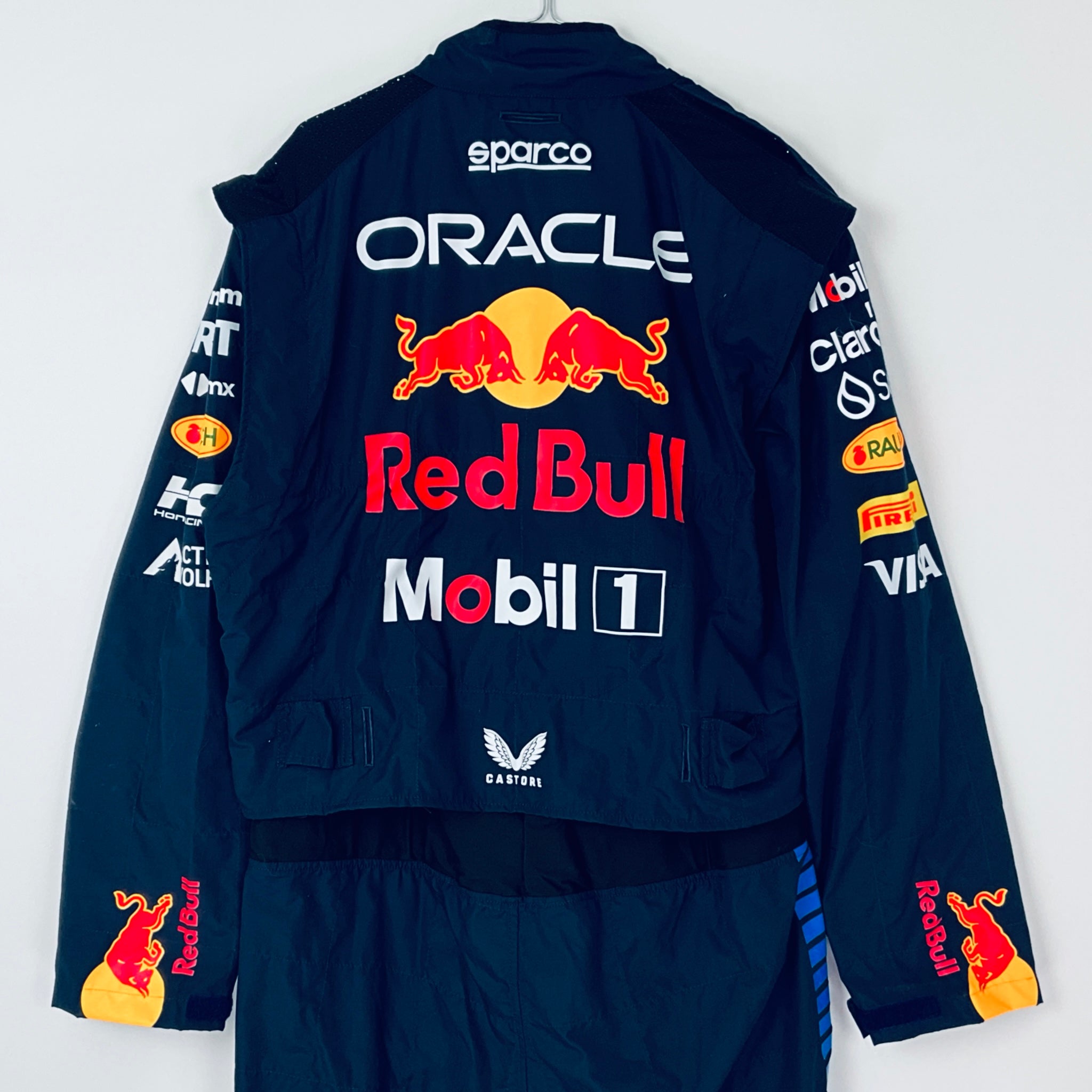 Team Issued Used 2024 Red Bull Racing F1 Team Sparco Pit Crew Pit-Stop Suit-Blue Strioe Version - Pit-Lane Motorsport