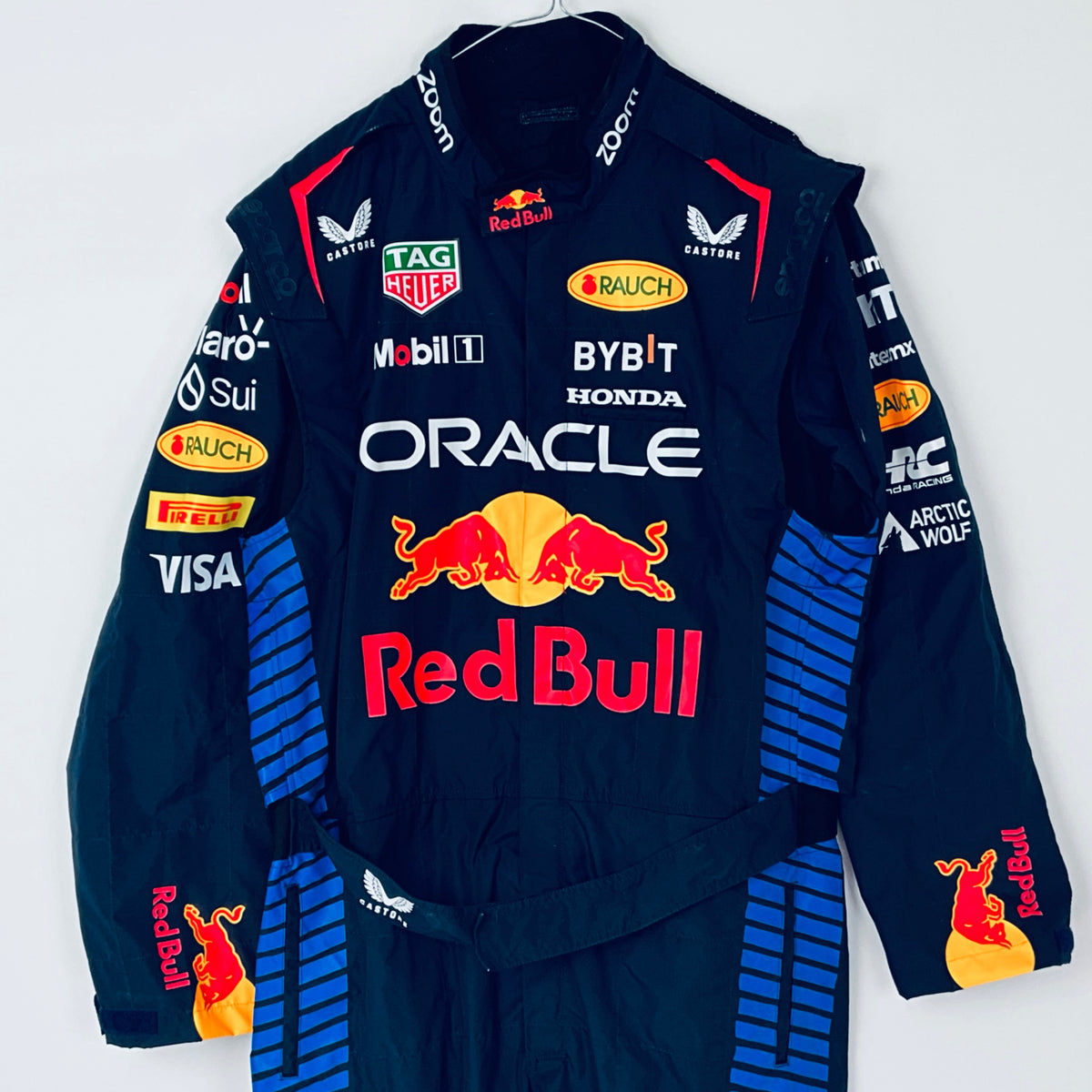 Team Issued Used 2024 Red Bull Racing F1 Team Sparco Pit Crew Pit-Stop Suit-Blue Strioe Version - Pit-Lane Motorsport