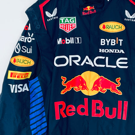 Team Issued Used 2024 Red Bull Racing F1 Team Sparco Pit Crew Pit-Stop Suit-Blue Strioe Version - Pit-Lane Motorsport