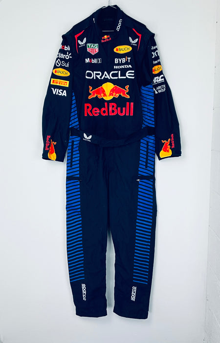 Team Issued Used 2024 Red Bull Racing F1 Team Sparco Pit Crew Pit-Stop Suit-Blue Strioe Version - Pit-Lane Motorsport
