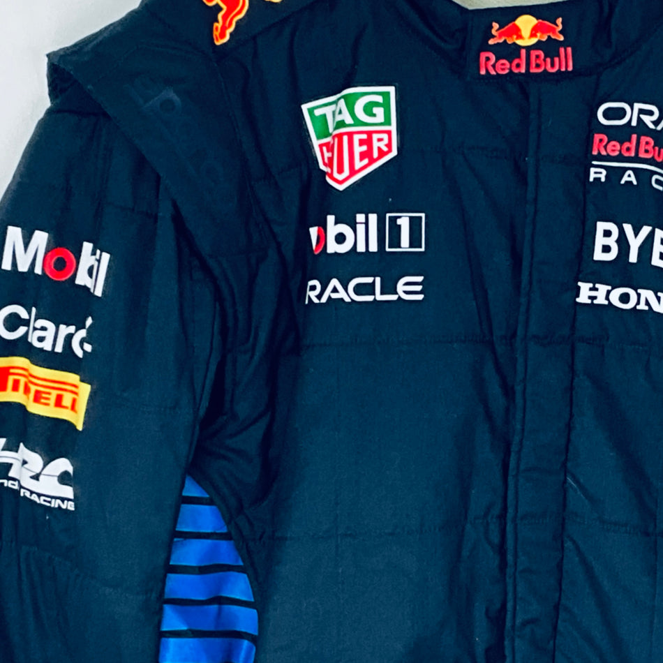 Team Issued Used 2024 Red Bull Racing F1 Team Sparco Pit Crew Front Jack Operators Suit