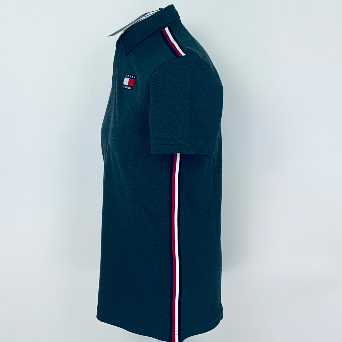 Team Issue Mercedes AMG Petronas Formula One Team Polo Shirt-Tommy Hilfiger Grey - Pit-Lane Motorsport