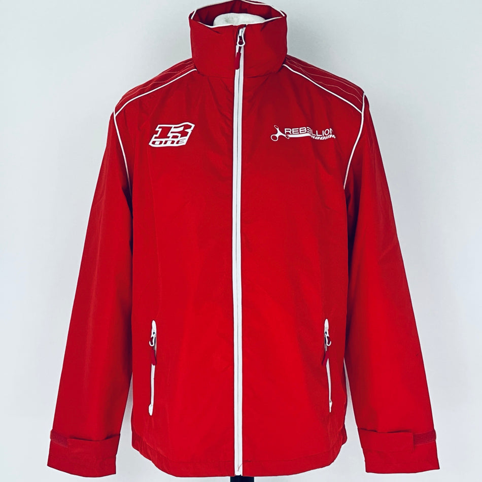 Rebellion Racing R-ONE Le Mans Team Issue Pit Crew Full Zip Rain Jacket-Red
