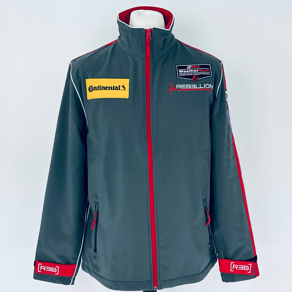 Rebellion Racing R-ONE Le Mans Team Issue Pit Crew Full Zip SoftShell Jacket-Grey-ALMS