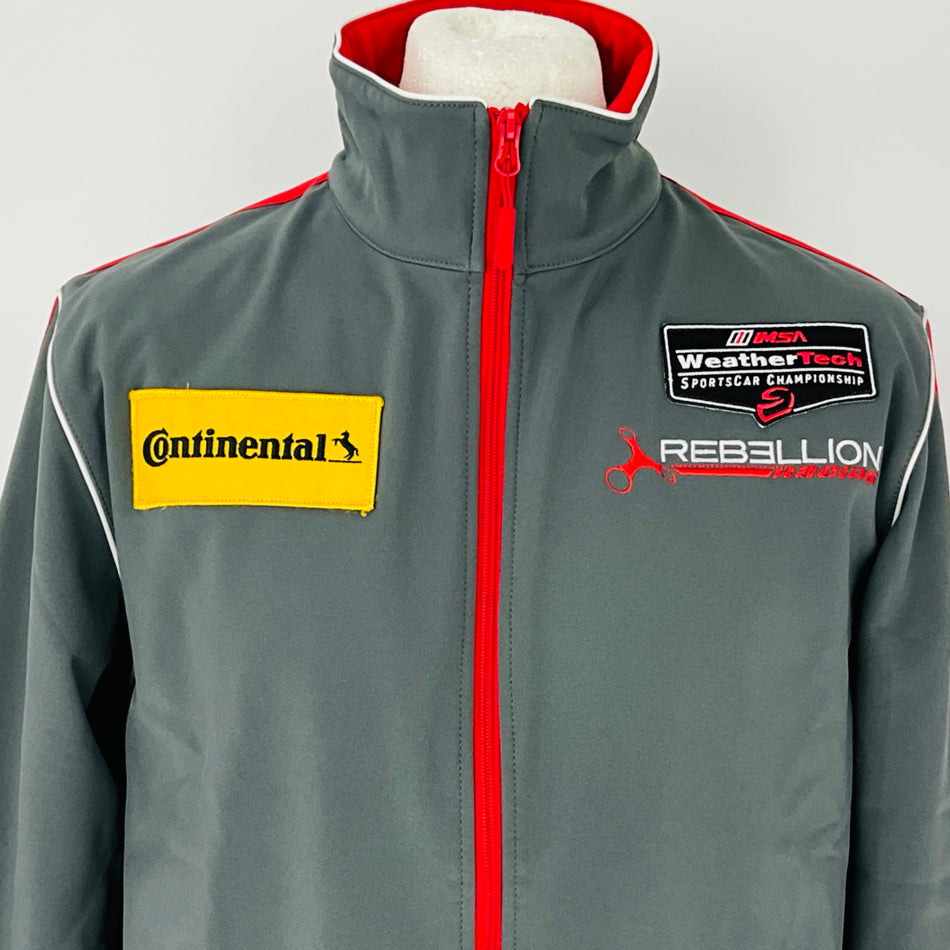 Rebellion Racing R-ONE Le Mans Team Issue Pit Crew Full Zip SoftShell Jacket-Grey-ALMS