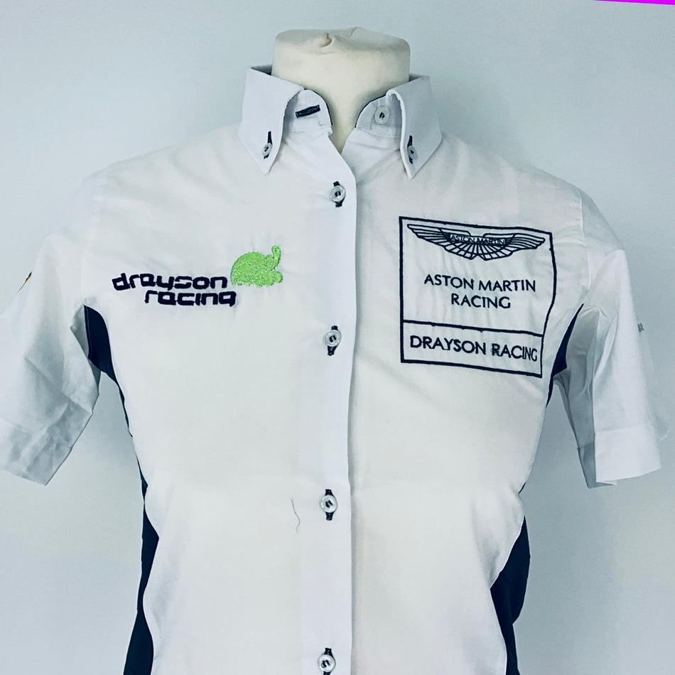 Women's Drayson Racing Aston Martin Racing Aston Martin GT1 American Le Mans team Issue Pit Crew Shirt-ALMS