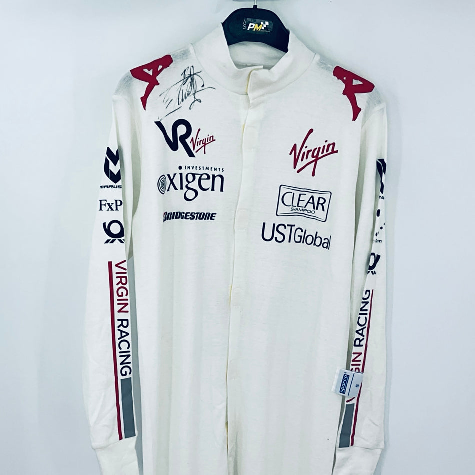 Timo Glock Hand Signed 2010 Virgin Racing F1 Team Race Used Full Length Nomex Under Suit