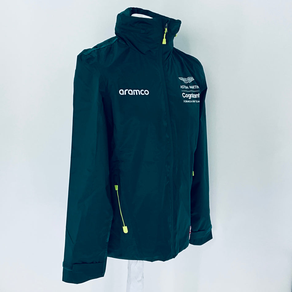 Aston Martin Racing Aramco F1 Team 2023 Team Issue Hooded Rain Jacket- Team Issue