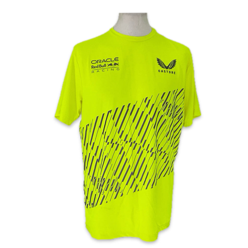 Oracle Red Bull Racing F1 Tram Castore 2023 Team Issue Race Day Hi-Vis Shirt-Team Issue