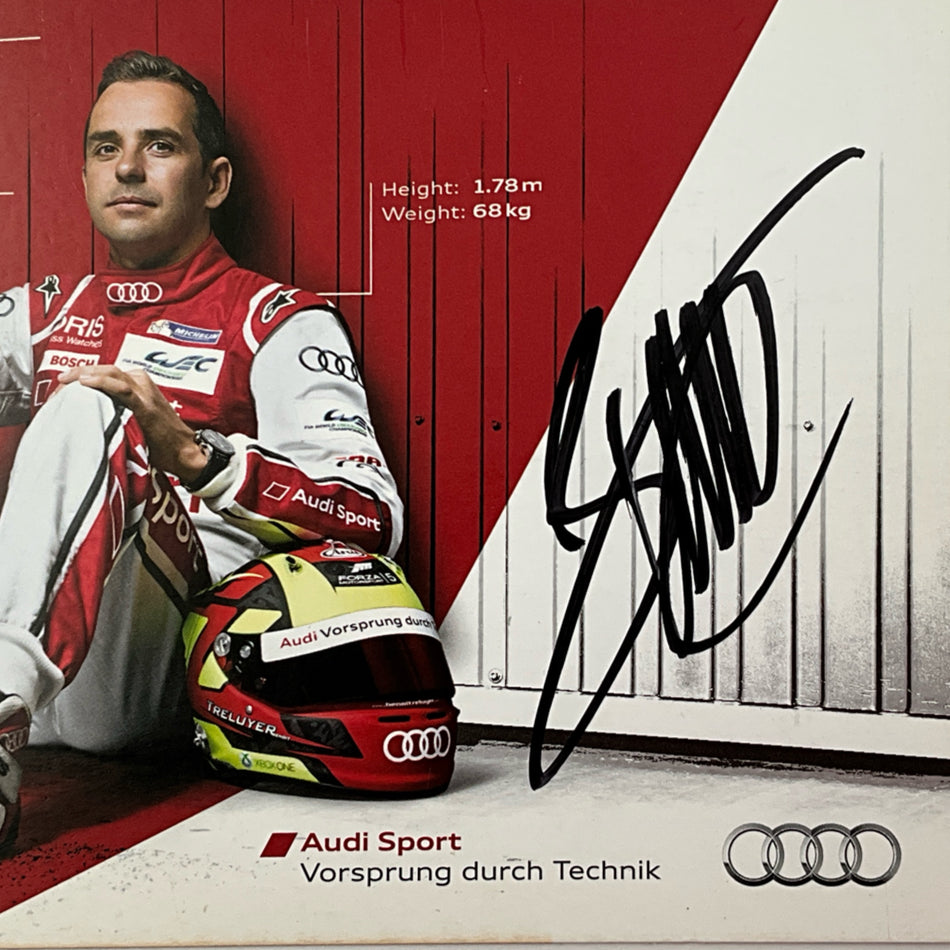 Benoit Treluyer Hand Signed Audi Sport Sport Le Mans Team Driver Card