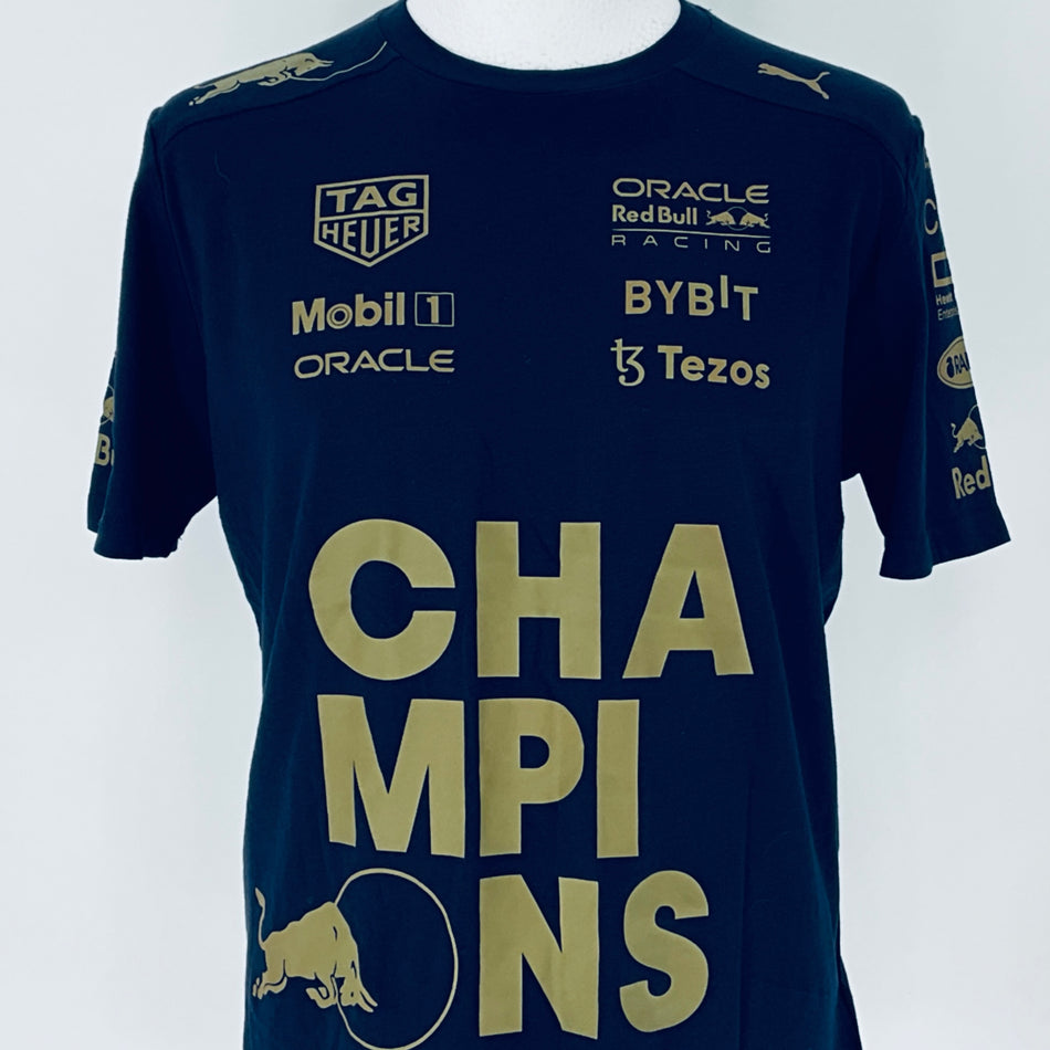 Oracle Red Bull Racing F1 Team-Max Verstappen 5 Times Constructors Champions Celebration T-Shirt - Team Issue