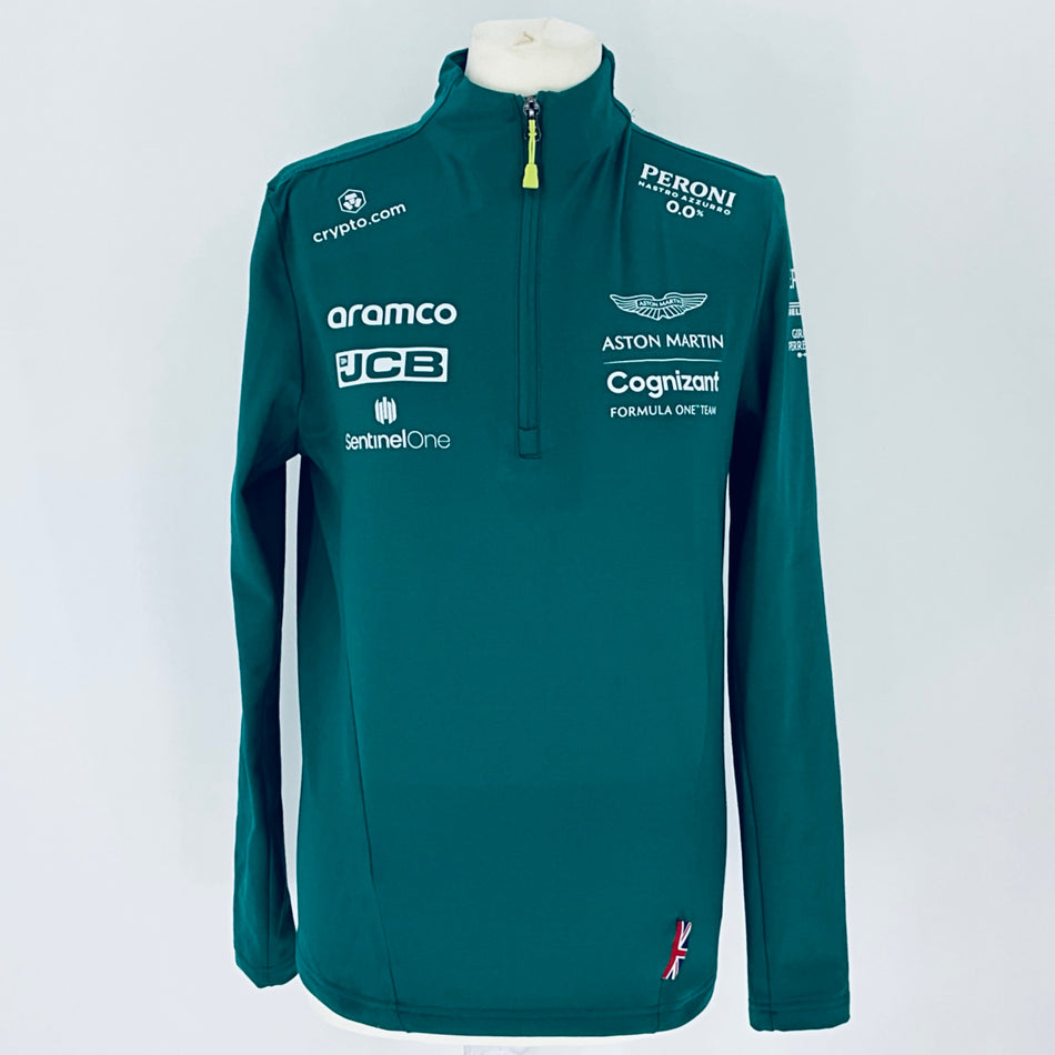 Aston Martin Racing Aramco F1 Team 2024 Team Issue Green Race Day 1/2 Zip Shell Fleece Team Issue -Women;s