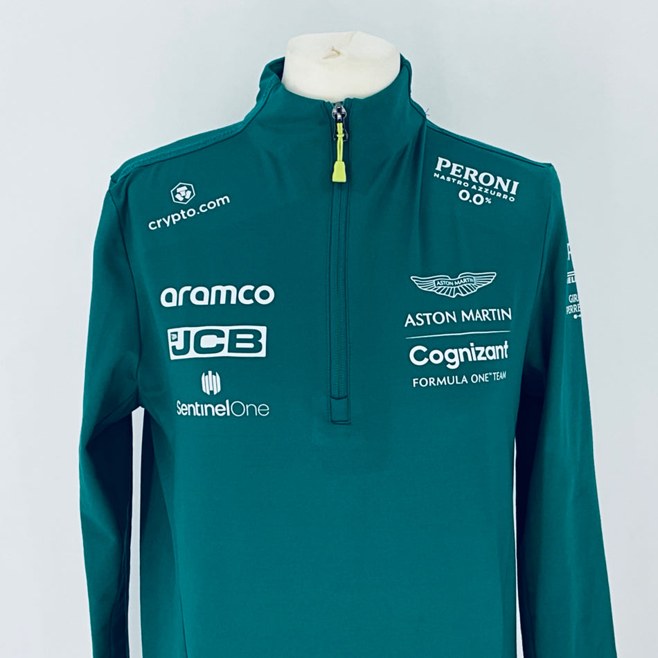 Aston Martin Racing Aramco F1 Team 2024 Team Issue Green Race Day 1/2 Zip Shell Fleece Team Issue -Women;s
