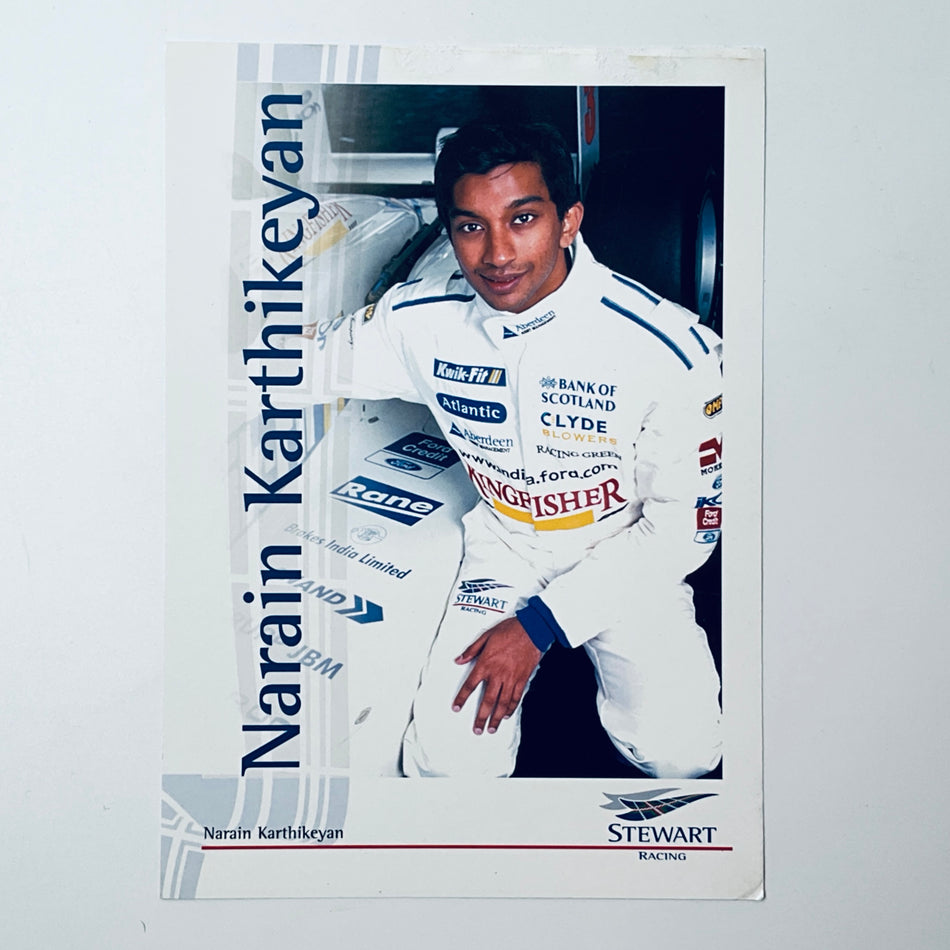 Narain Karthikeyan&nbsp; Stewart Racing&nbsp; Team Drivers Card