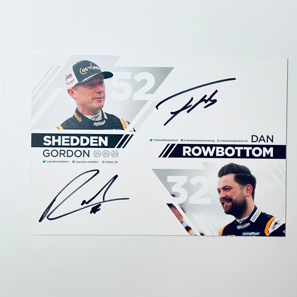 Team Dynamics Honda Motorsport British Touring Car Championship BTCC Team Issue Driver Card