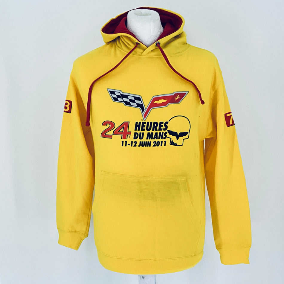 Corvette Racing Le Mans 24 Hour Race 2011 Orifical Merchandise Hoodie-Yellow