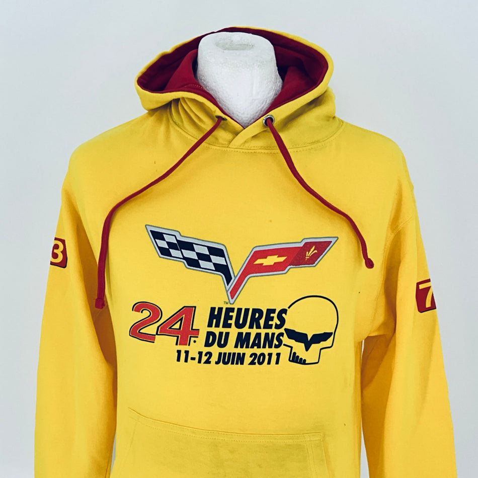 Corvette Racing Le Mans 24 Hour Race 2011 Orifical Merchandise Hoodie-Yellow