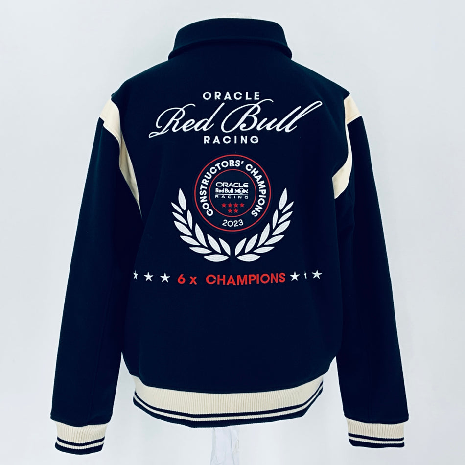 Authentic Oracle Red Bull Racing F1 Tram Varsity Bomber Jacket-Team Issue