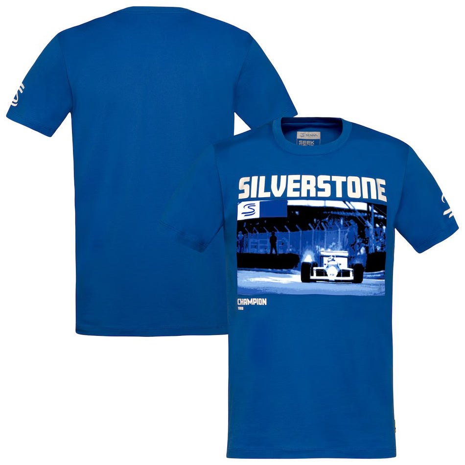 Ayrton Senna Legacy F1 Silverstone Circuit Graphic Official Merchandise T-Shirt