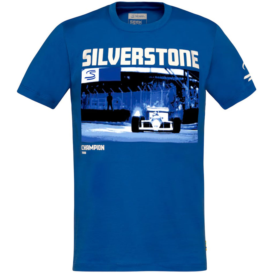 Ayrton Senna Legacy F1 Silverstone Circuit Graphic Official Merchandise T-Shirt