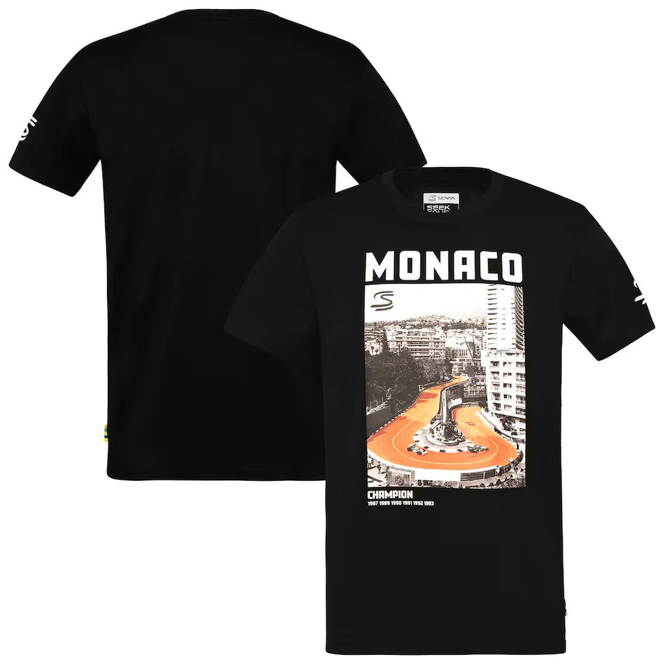 Ayrton Senna Legacy F1 Monaco Circuit Graphic Official Merchandise T-Shirt