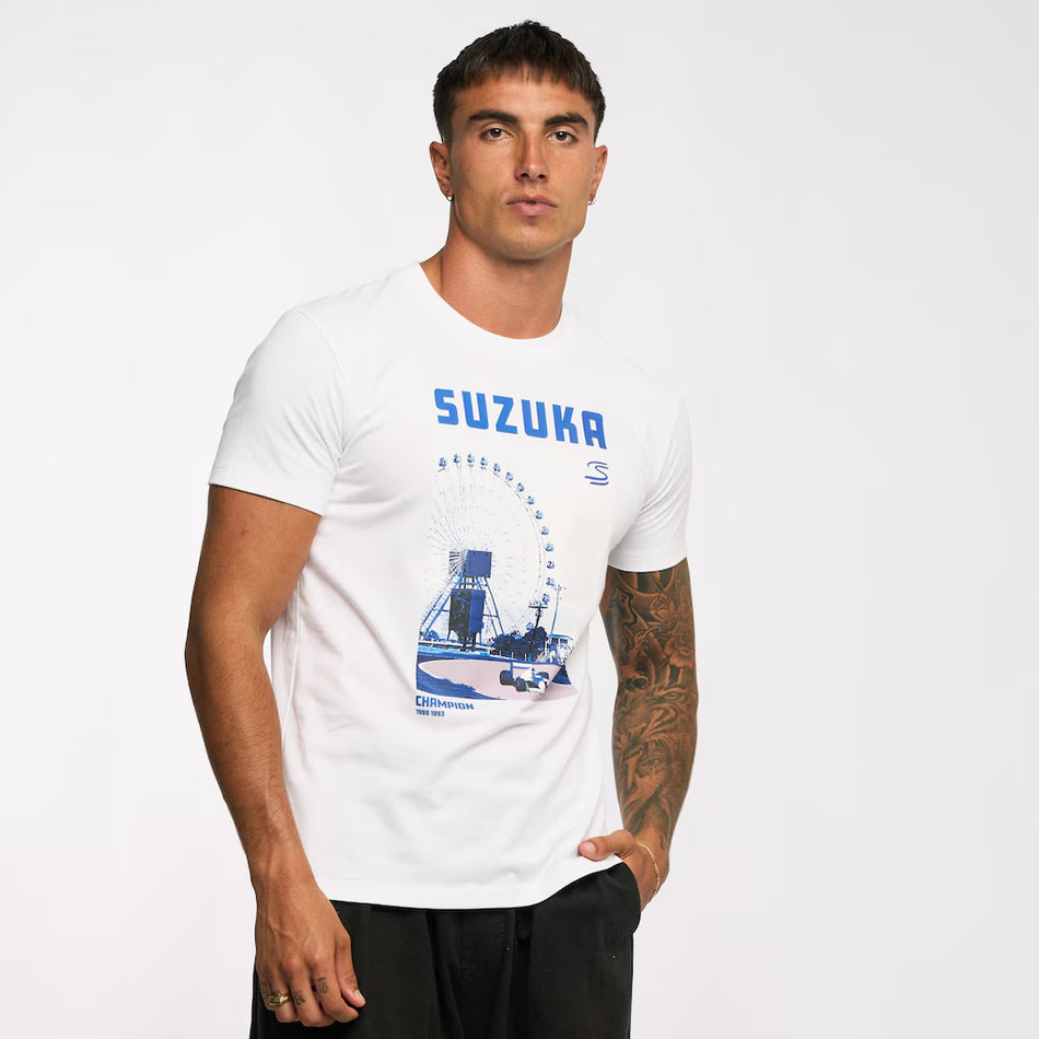 Ayrton Senna Legacy F1 Suzuka Circuit Graphic Official Merchandise T-Shirt