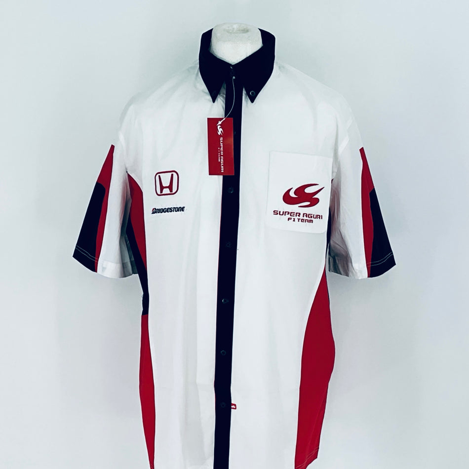 Super Aguri Formula One Team Official Team Issue Race Day Shirt-White