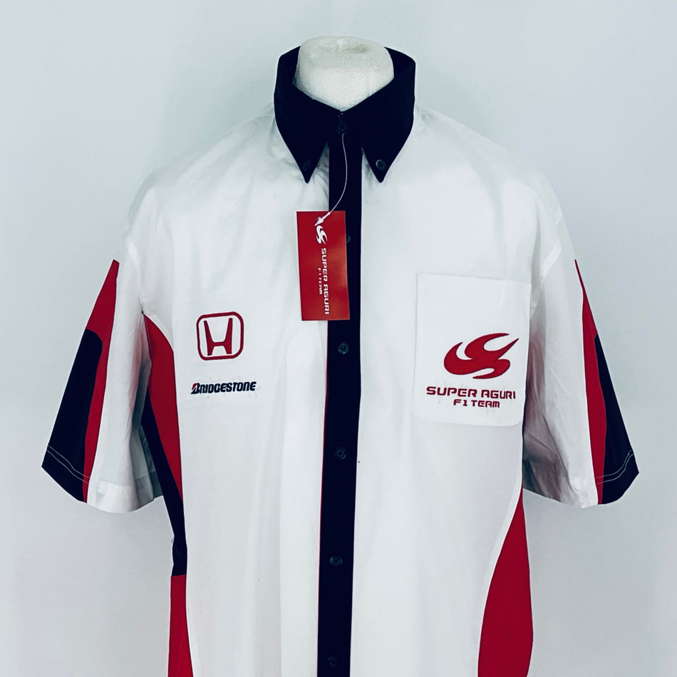 Super Aguri Formula One Team Official Team Issue Race Day Shirt-White