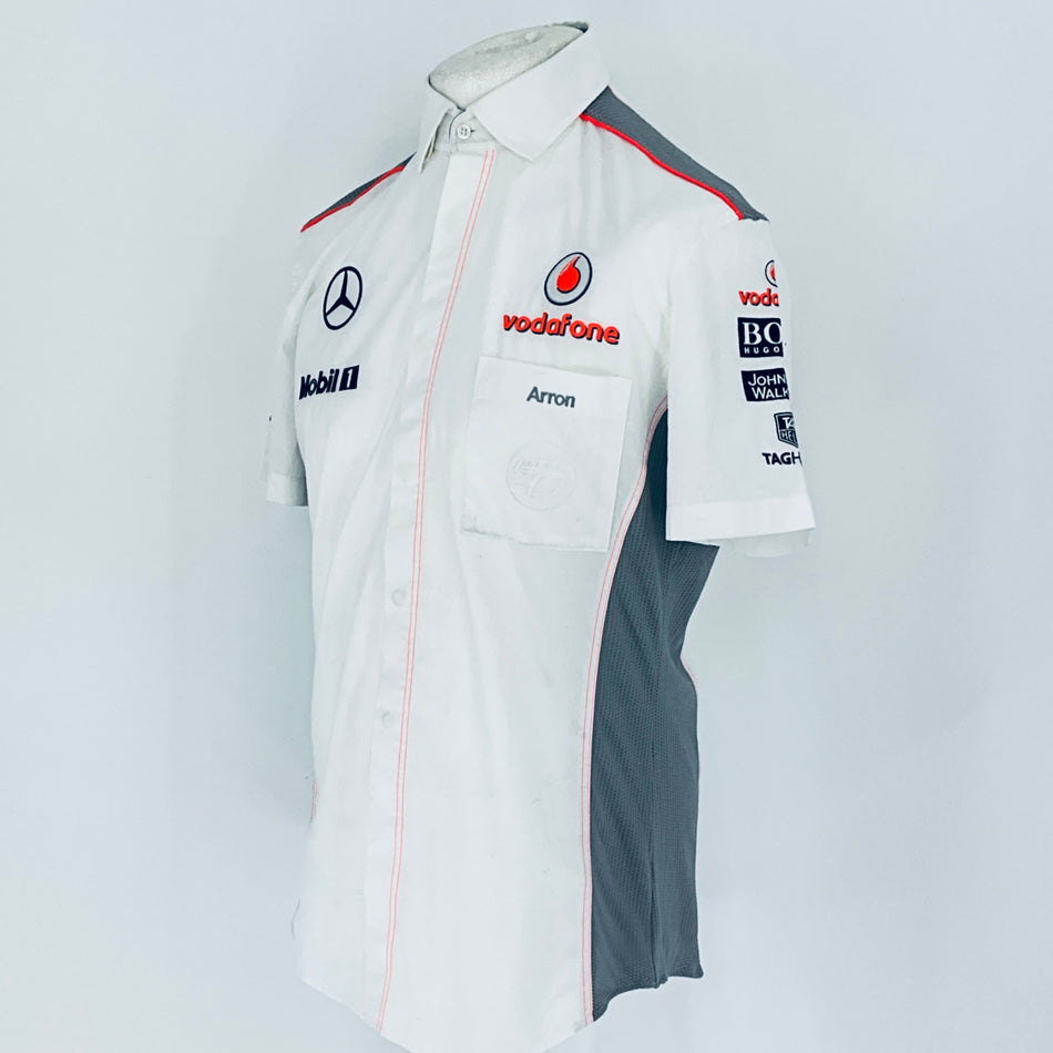 2013 Vodaphone McLaren Mercedes FF1 Team Hugo Boss Team Issue Race Day Shirt