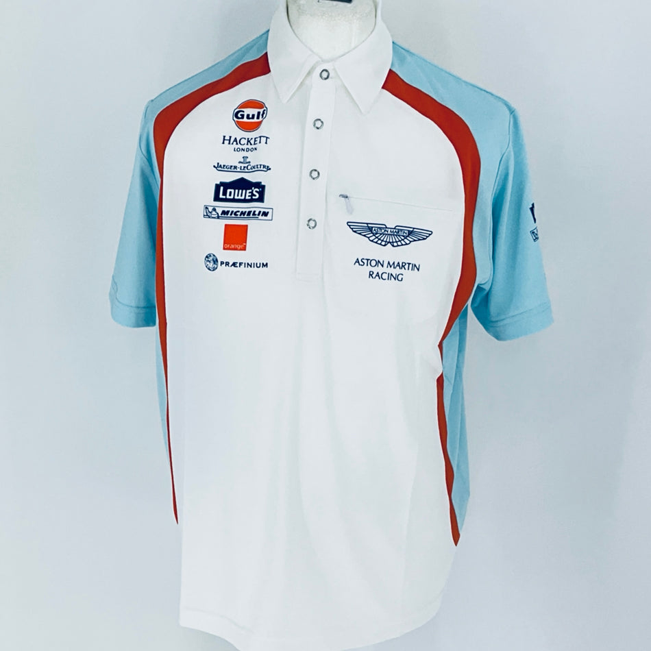 Gulf Aston Martin Racing Le Mans 2009 Team Hackett Team Issue Race Day PIT Shirt