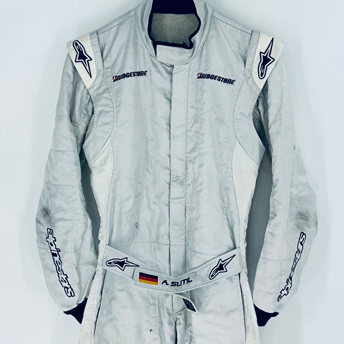 2008 Adrian Sutil Test Used Force India F1 Team Alpinestars Race Suit Official F1 Testing Barcelona - Pit-Lane Motorsport