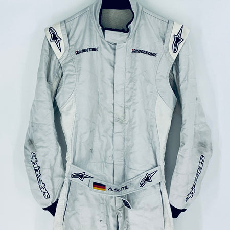 2008 Adrian Sutil Test Used Force India F1 Team Alpinestars Race Suit Official F1 Testing Barcelona - Pit-Lane Motorsport
