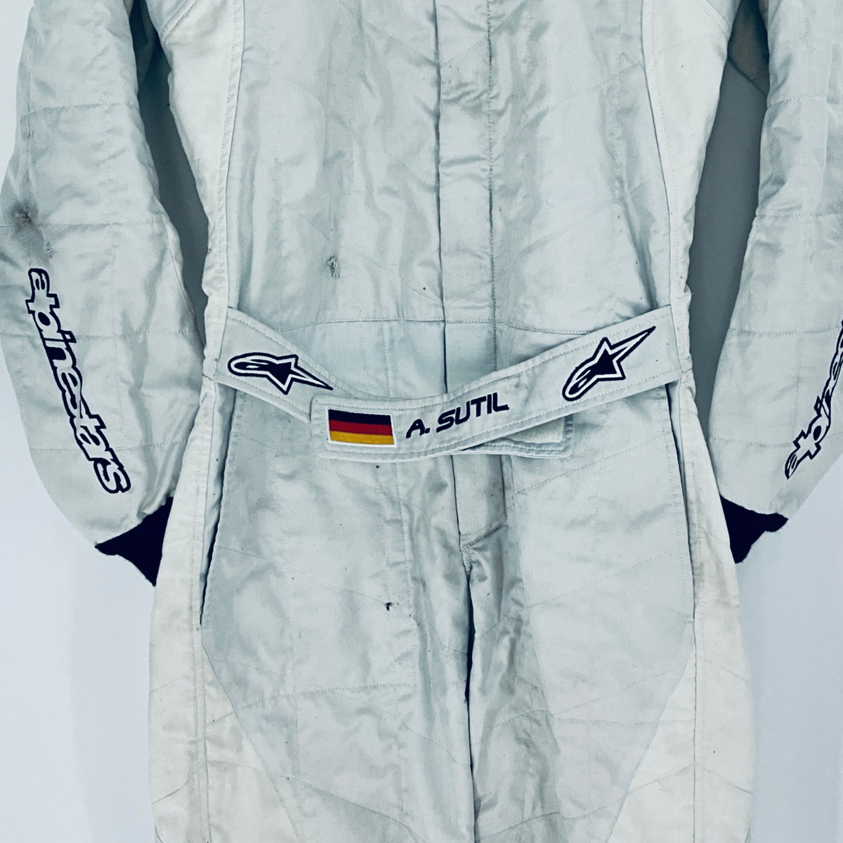 2008 Adrian Sutil Test Used Force India F1 Team Alpinestars Race Suit Official F1 Testing Barcelona - Pit-Lane Motorsport