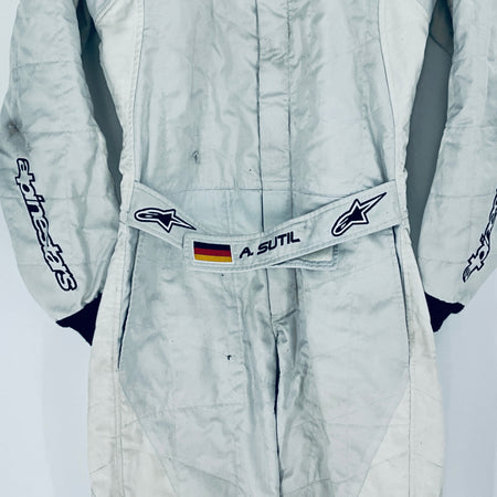 2008 Adrian Sutil Test Used Force India F1 Team Alpinestars Race Suit Official F1 Testing Barcelona - Pit-Lane Motorsport