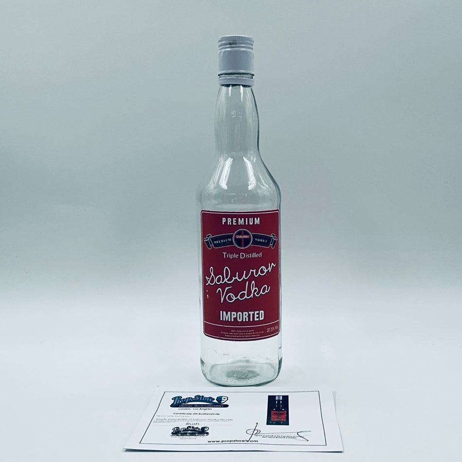 Genuine James Hunt (Chris Hemsworth) Saburov Vodka Bottle Used in the Hit Movie RUSH