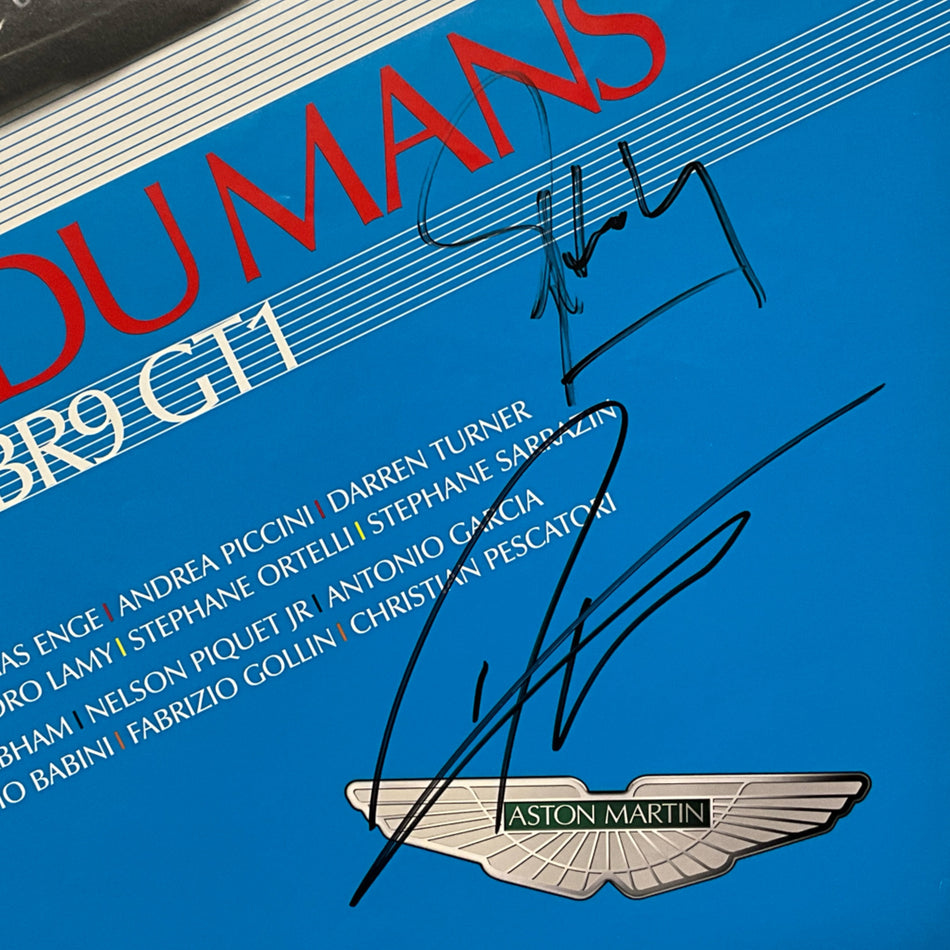 Aston Martin Racing A2 Poster 24 Hours Of Le Mans  2006 Signed by Pedro Lamy & Darren Turner