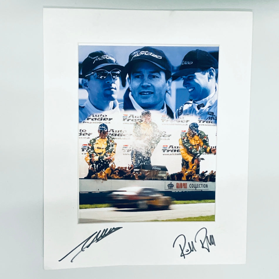 2000 Ford Mondeo BTCC Mounted Photograph Signed by Alain Menu & Ricard Rydell