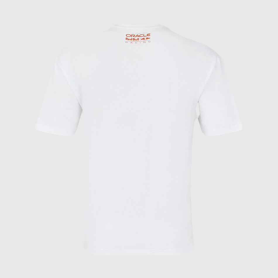 Red Bull Racing Max Verstappen Puzzle Driver T-Shirt - White - Unisex