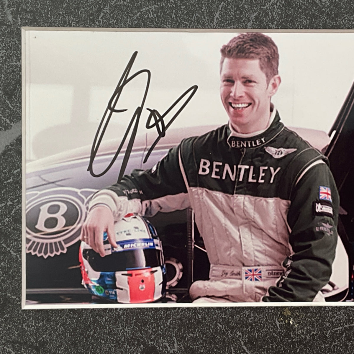 Guy Smith Le Mans Winner Hand Signed Team Bentley 2003 Mounted Post Card Set - Pit-Lane Motorsport