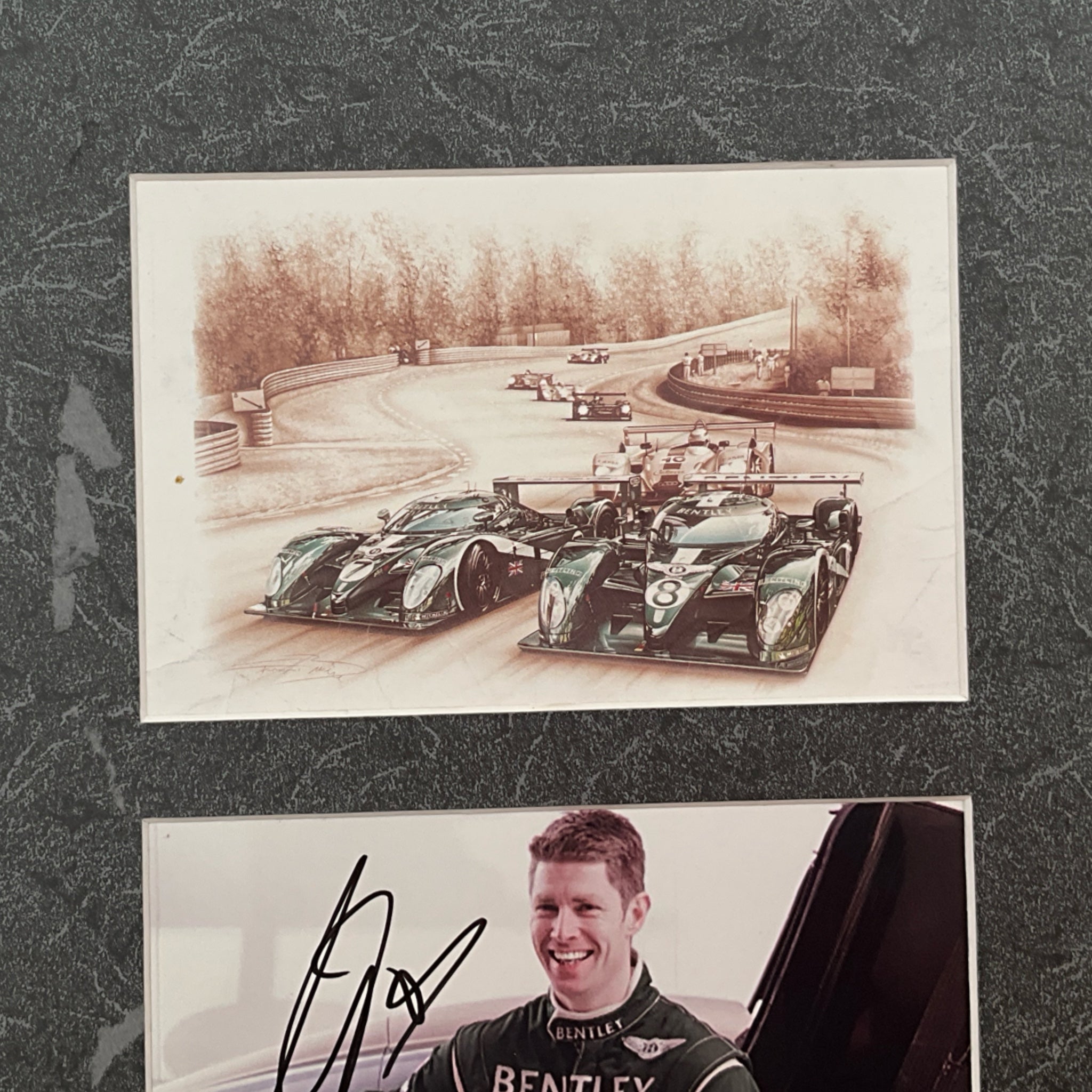 Guy Smith Le Mans Winner Hand Signed Team Bentley 2003 Mounted Post Card Set - Pit-Lane Motorsport