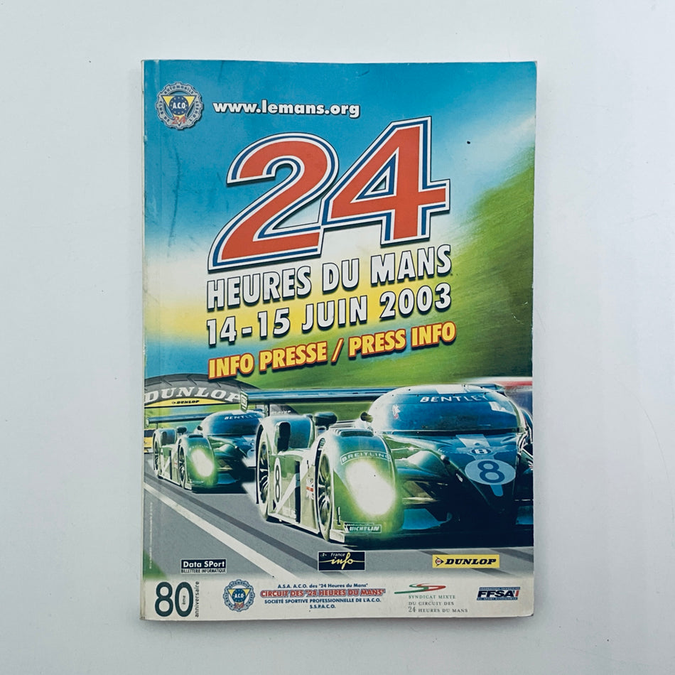 Genuine Origional ACO Official media Press Information Book-24 Hours Du Mans 2003