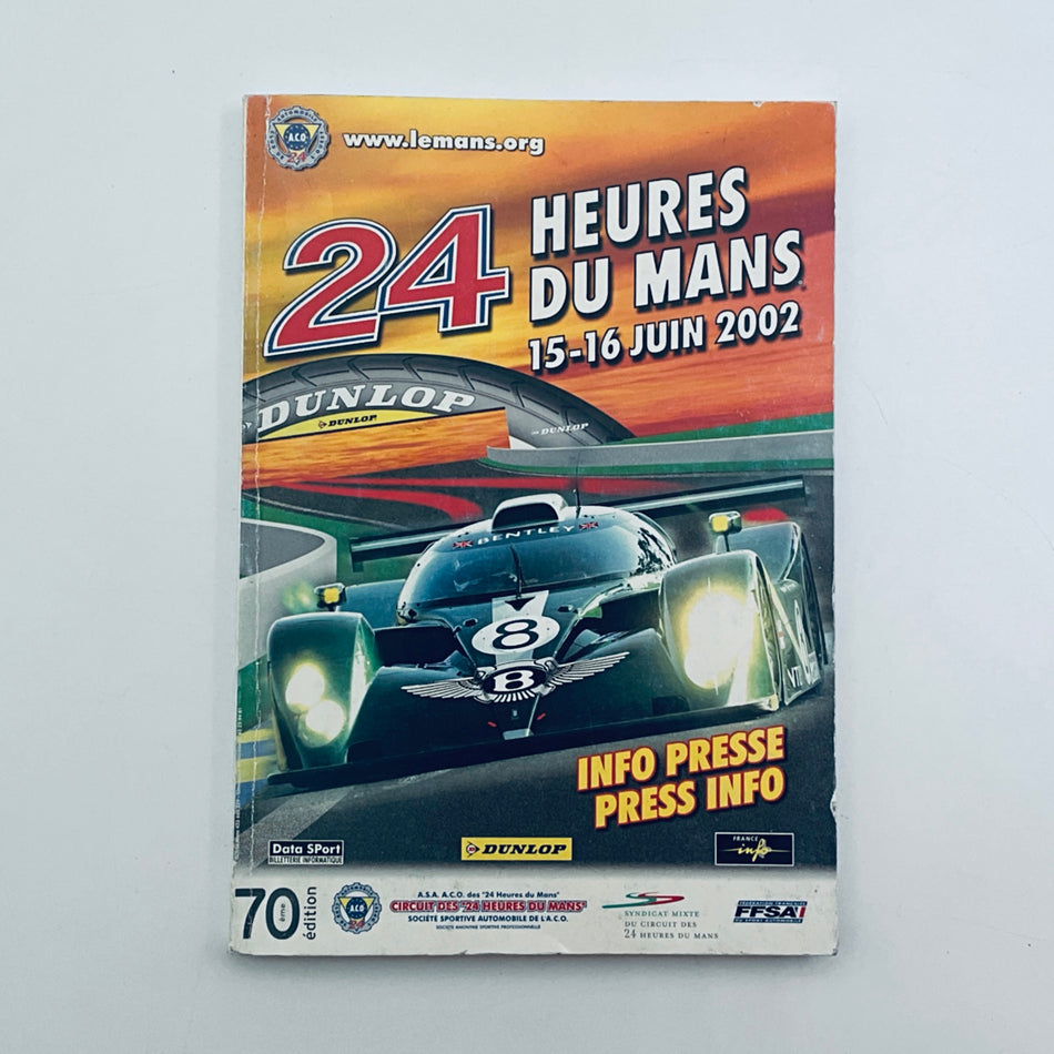 Genuine Origional ACO Official media Press Information Book-24 Hours Du Mans 2002 - Pit-Lane Motorsport