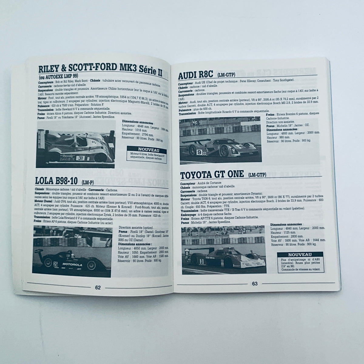 Genuine Origional ACO Official media Press Information Book-24 Hours Du Mans 1999 - Pit-Lane Motorsport
