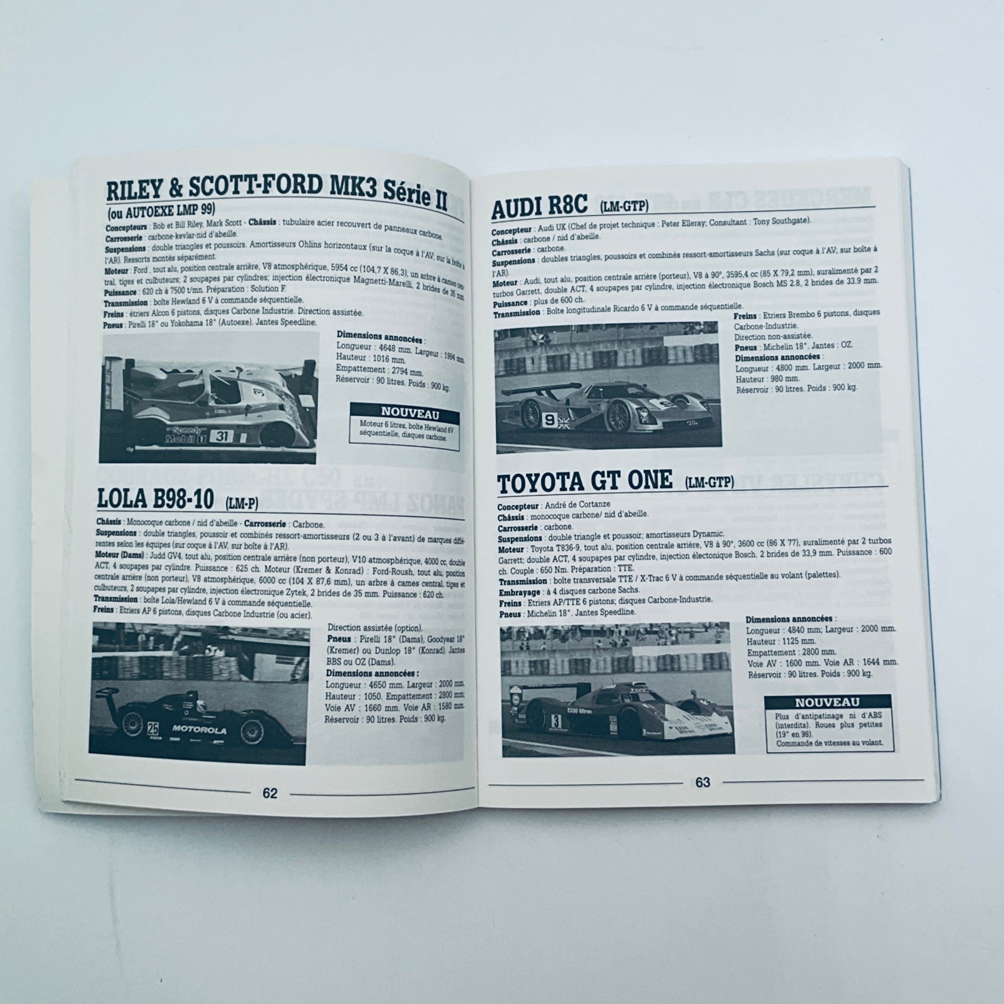Genuine Origional ACO Official media Press Information Book-24 Hours Du Mans 1999 - Pit-Lane Motorsport