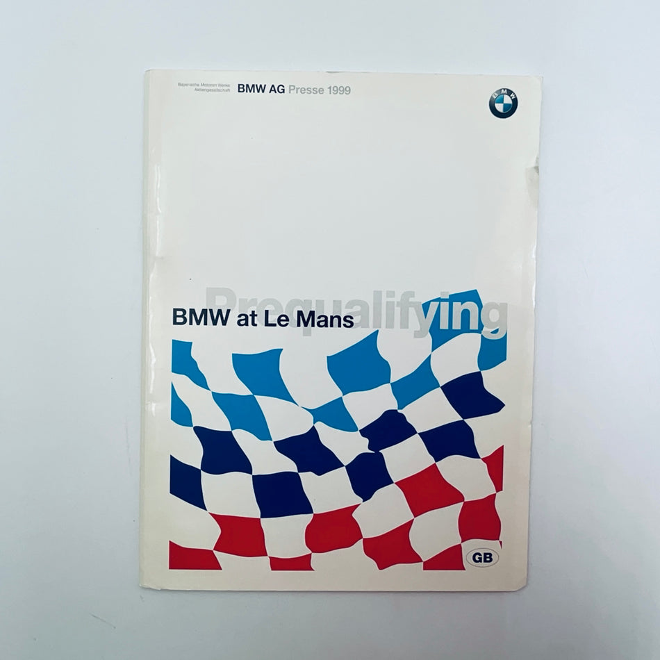 BMW Motorsport 1999 Pre-Qualifying Le Mans 24 Hour Race Press/Media Pack