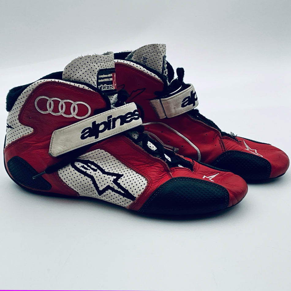 Romain Dumas Le Mans 24 Hour Race 2010 Race Used Boots-Hand Signed