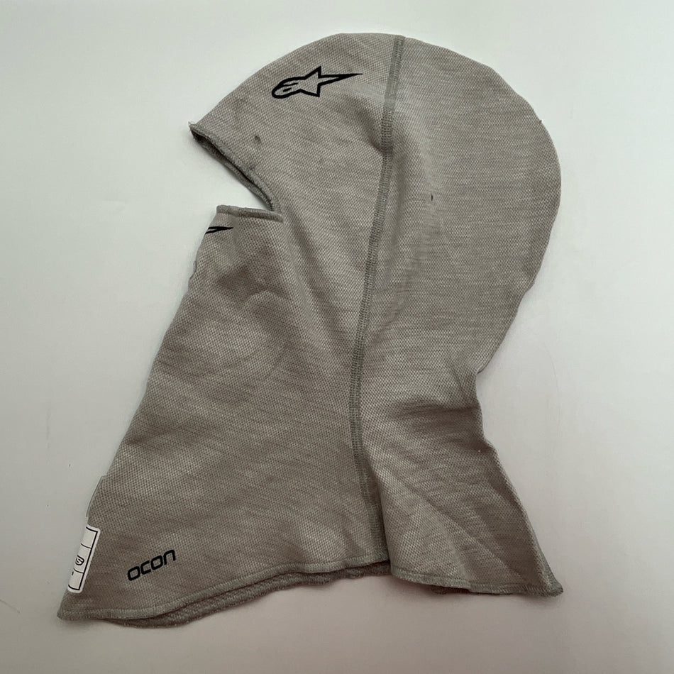 2021 Esteban Ocon Alpine F1 Team Alpinestars Used Nomex Balaclava-Grey - Pit-Lane Motorsport