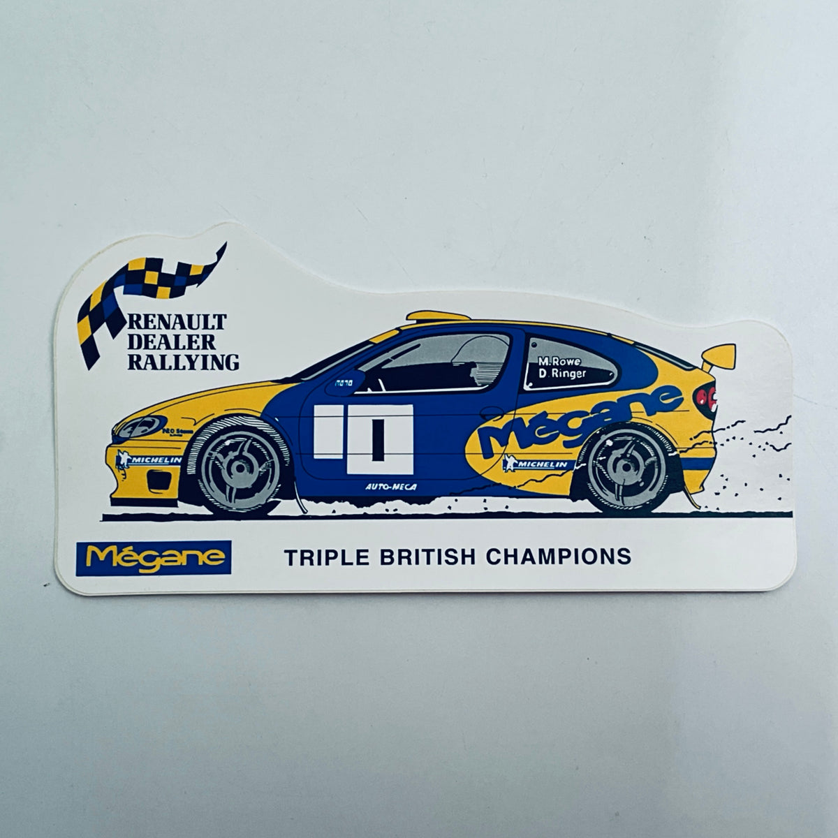 Origional Renault Dealer Rallying-Renault Megan Team Sticker 1999 - Pit-Lane Motorsport