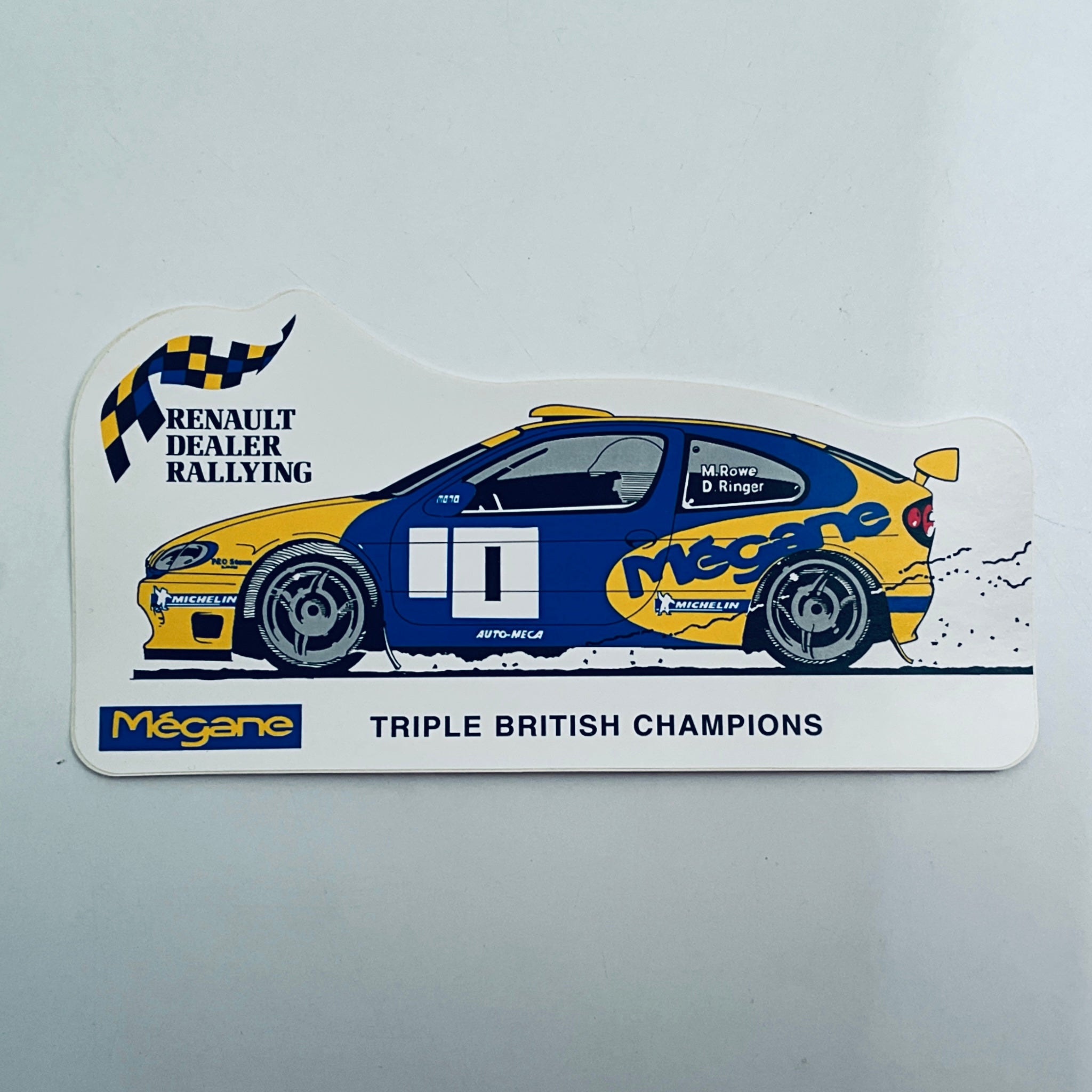 Origional Renault Dealer Rallying-Renault Megan Team Sticker 1999 - Pit-Lane Motorsport