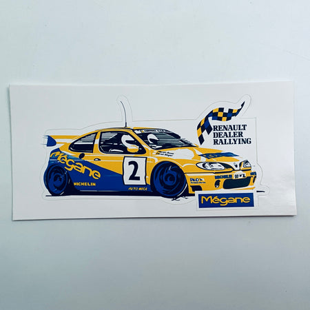 Origional Renault Dealer Rallying-Renault Megan Team Sticker 1998 - Pit-Lane Motorsport